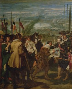 La Rendición de Breda, 1625, c.1635 (detalle)